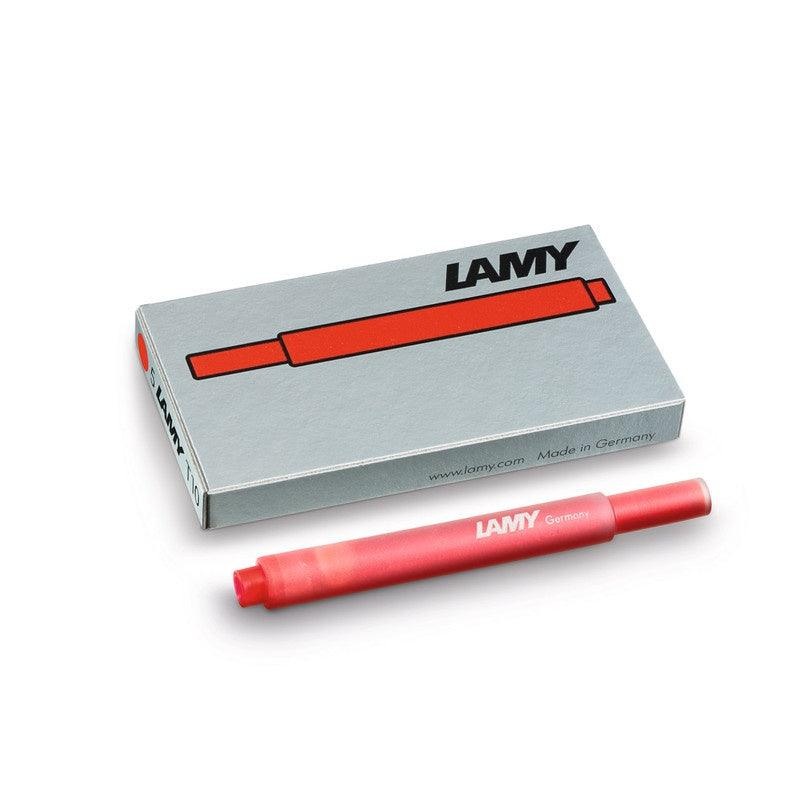 LAMY - T10 Fountain Pen Ink Cartridges - Pack of 5 - Red