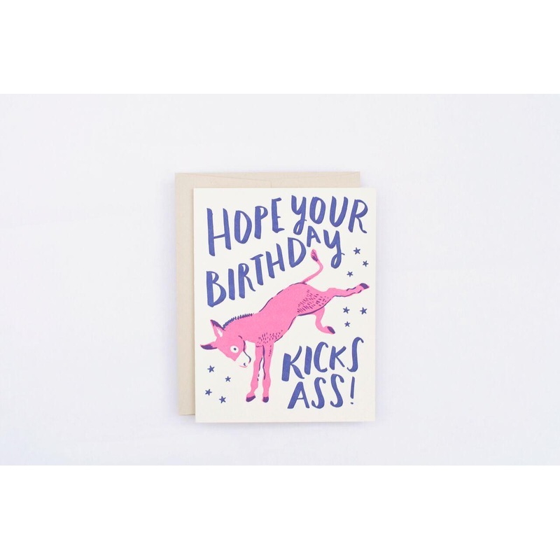 Hello Lucky - Single Card - Kicks Ass Birthday