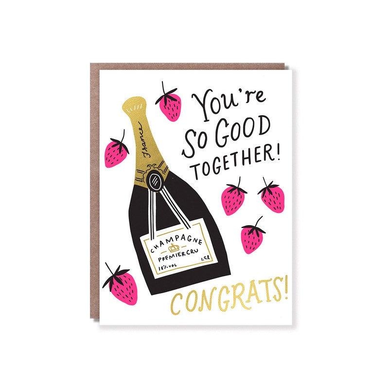 Hello Lucky - Single Card - Strawberries & Champagne