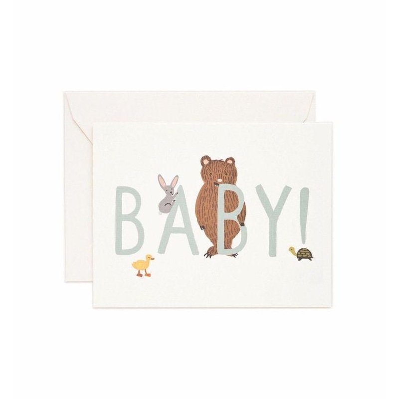 Rifle Paper Co - Single Card - Baby! (Mint)