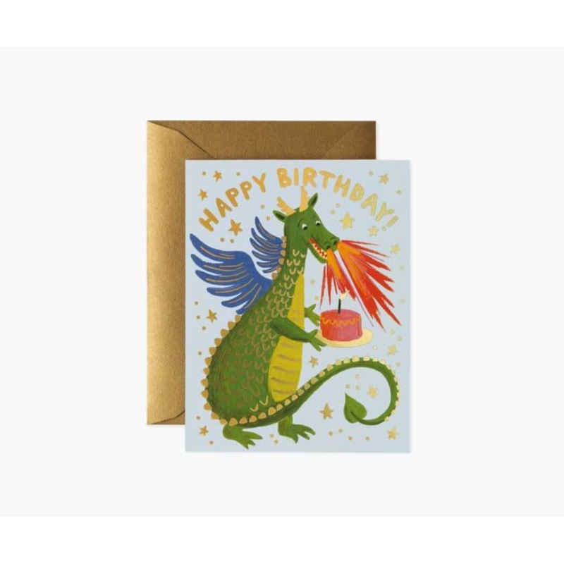 Rifle Paper Co - Single Card - Birthday Dragon