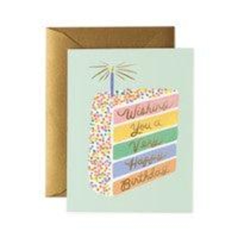 Rifle Paper Co - Single Card - Cake Slice Birthday
