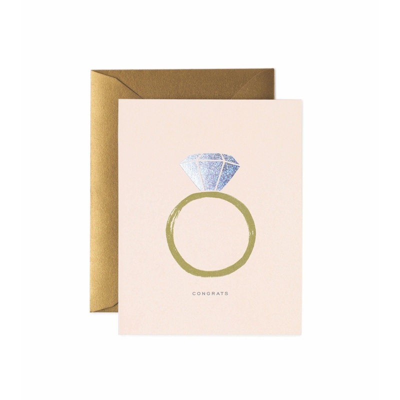 Rifle Paper Co - Single Card - Congrats Engagement
