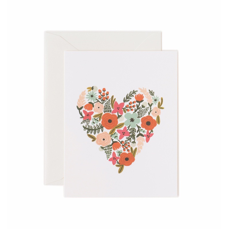 Rifle Paper Co - Single Card - Floral Heart