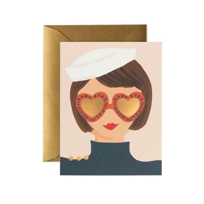 Rifle Paper Co - Single Card - Heart Eyes
