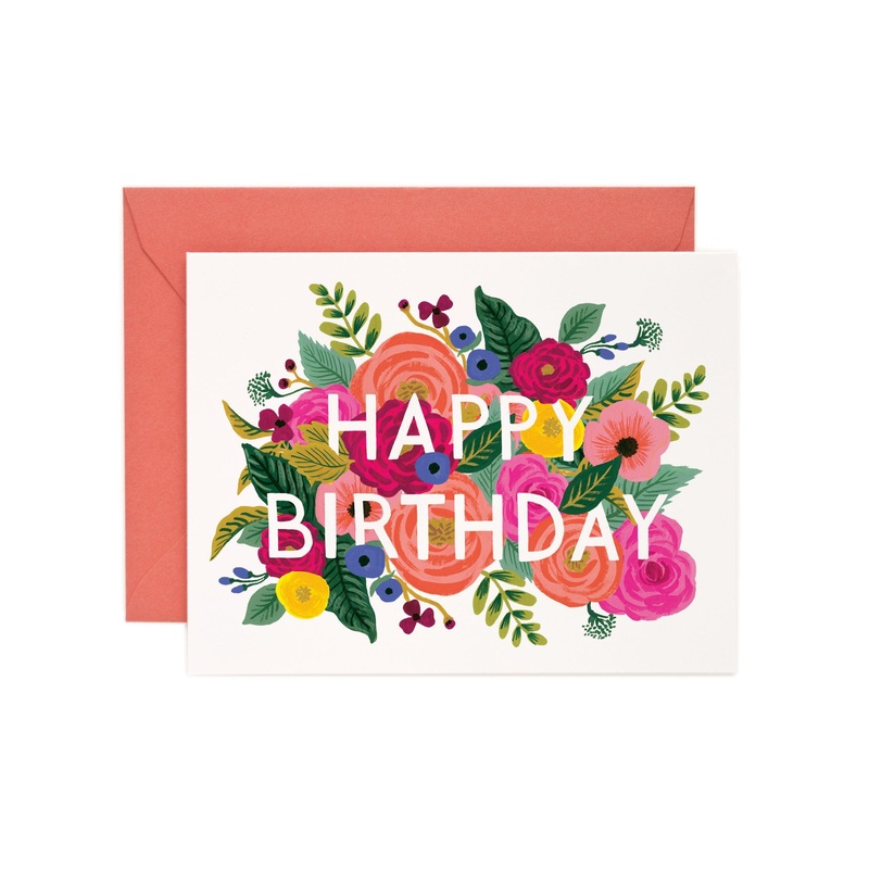 Rifle Paper Co - Single Card - Juliet Rose Birthday