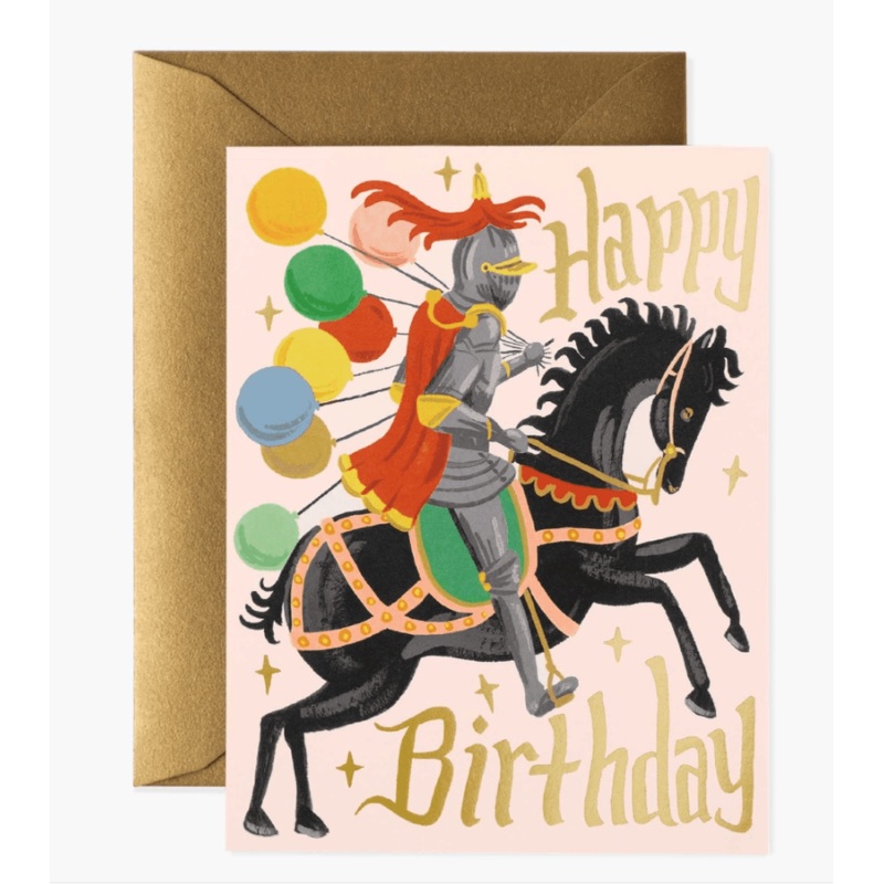 Rifle Paper Co - Single Card - Knight Birthday