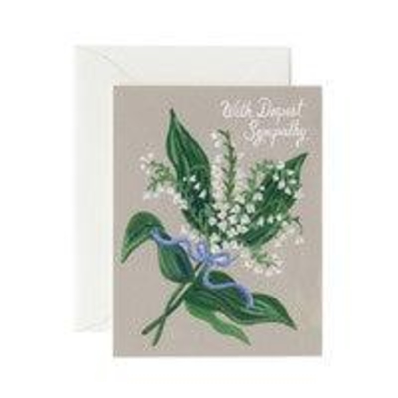Rifle Paper Co - Single Card - Lily Of The Valley Sympathy
