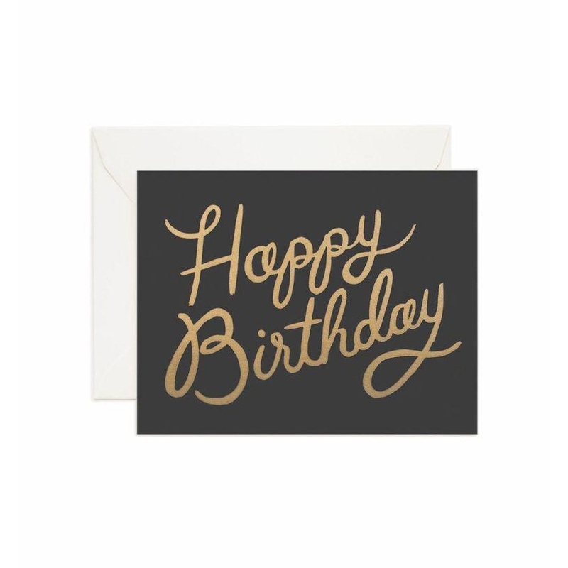 Rifle Paper Co - Single Card - Shimmering Happy Birthday