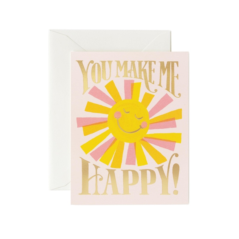 Rifle Paper Co - Single Card - You Make Me Happy