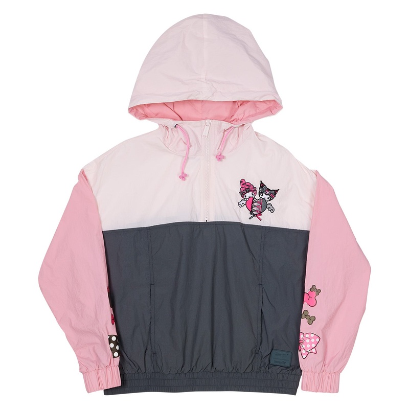 My Melody & Kuromi x Loungefly Half-Zip Unisex Windbreaker Jacket