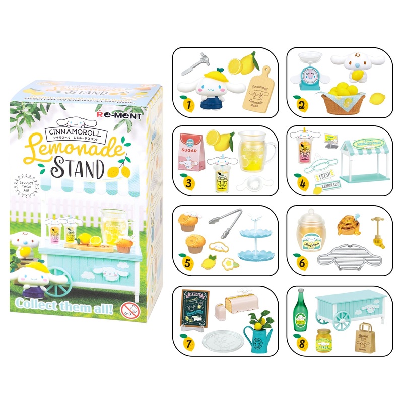 Re-Ment Cinnamoroll's Lemonade Stand Blind Box Figure Set