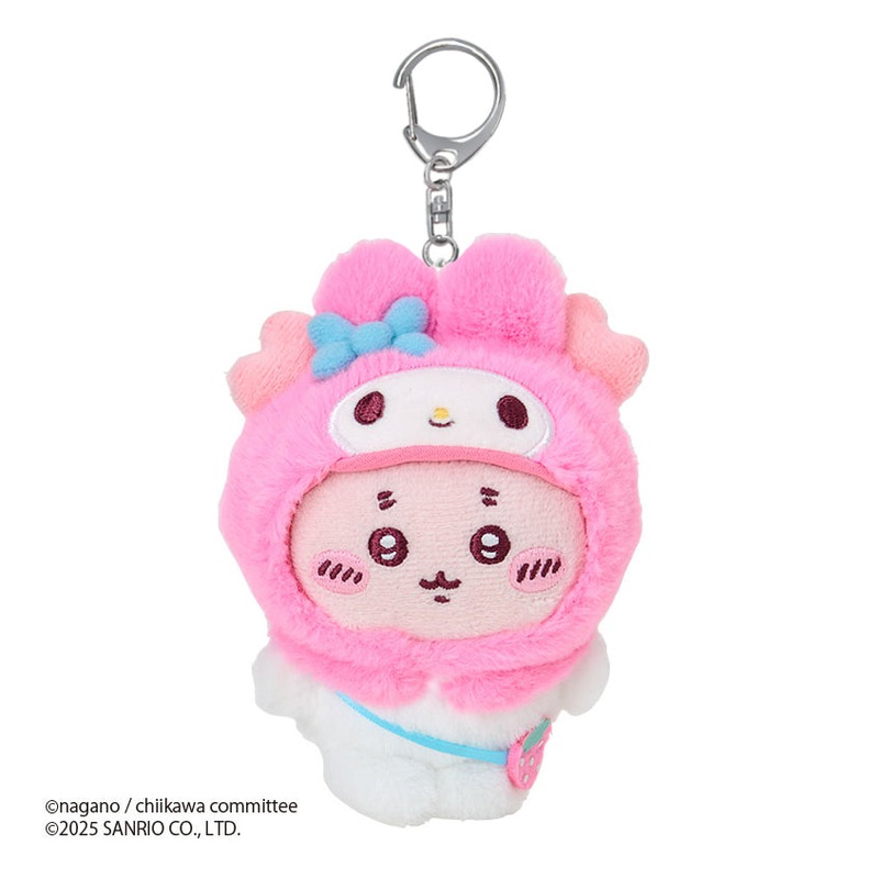 Chiikawa x Sanrio Characters My Melody Plush Mascot Keychain (Furuhonya)