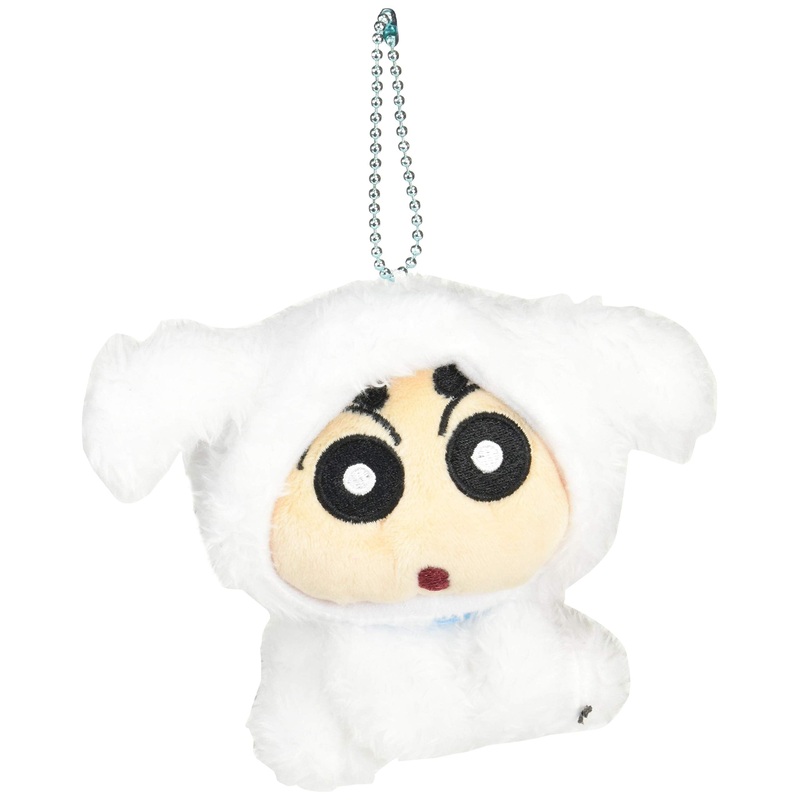 TS Factory Keychain Crayon Shin-Chan Plush Mascot Shiro Shin-Chan Ks-5518747Ss H10.5Xw11Xd6Cm
