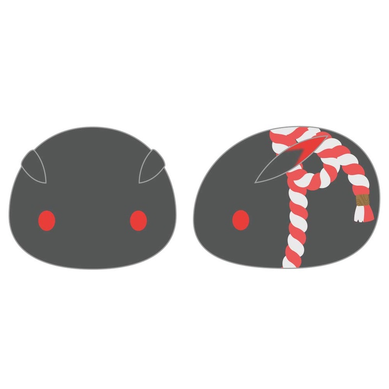 Kotobukiya Mochifure Plush Toy Black Rabbit Shrine - Soft Japanese Gx461