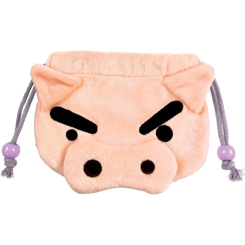 T&S Factory Crayon Shin-Chan Mini Plush Pouch Buriburizaemon Japan H15.3Xw17.5Cm Ks-5530201Bu
