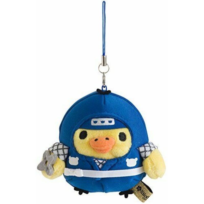 Rilakkuma Relax Ninja Stuffed Toys Hanging Keychain Kiiroitori