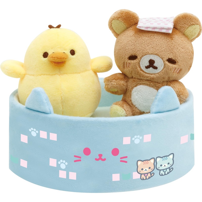 San-X Rilakkuma Neko Neko No Yu Public Bath Plush Toy Set Mo21501