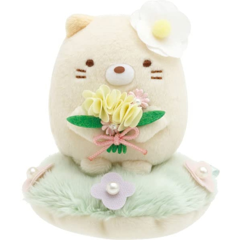 San-X Sumikkogurashi Zasso Fairy Flower Garden Cat Plush Mo06201 Japan