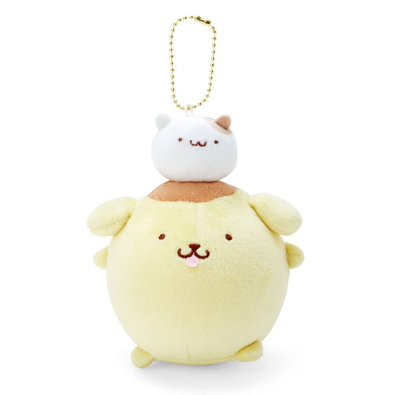 Sanrio Pompompurin Round Mascot Holder 735213 - Durable Plush Organizer