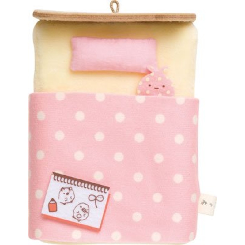 San-X Sumikko Gurashi Pink Hand-Held Plush Bed Mr71804