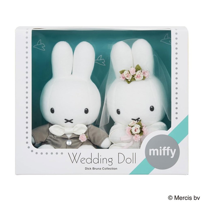 Sekiguchi Miffy Wedding Doll Set Western Style Plush Toy for Anniversary