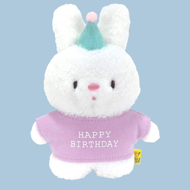 SUNLEMON  Plush Doll Fluffy Tatton Birthday Rabbit  White  S