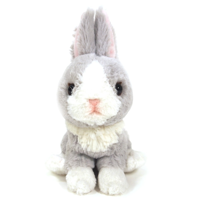 SUNLEMON - Plush Doll Fluffies Rabbit Gray Size S Tjn