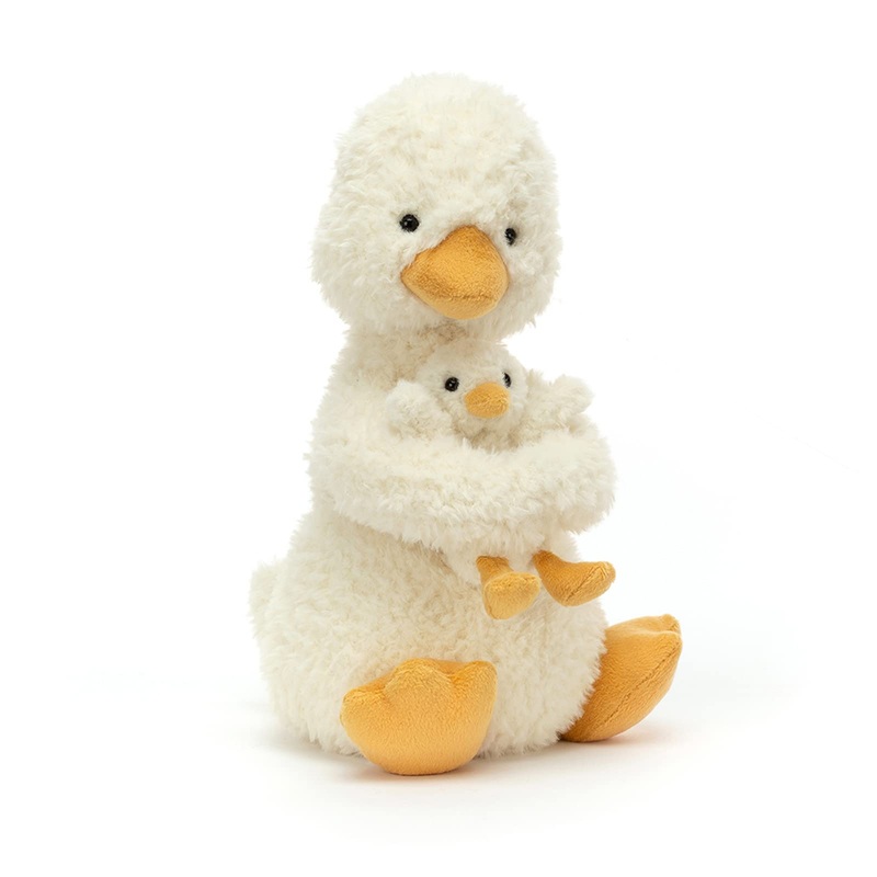 Jelly Cat Huddles Duck Plush Toy 10 Inch - Duck & Duckling Stuffed Gift