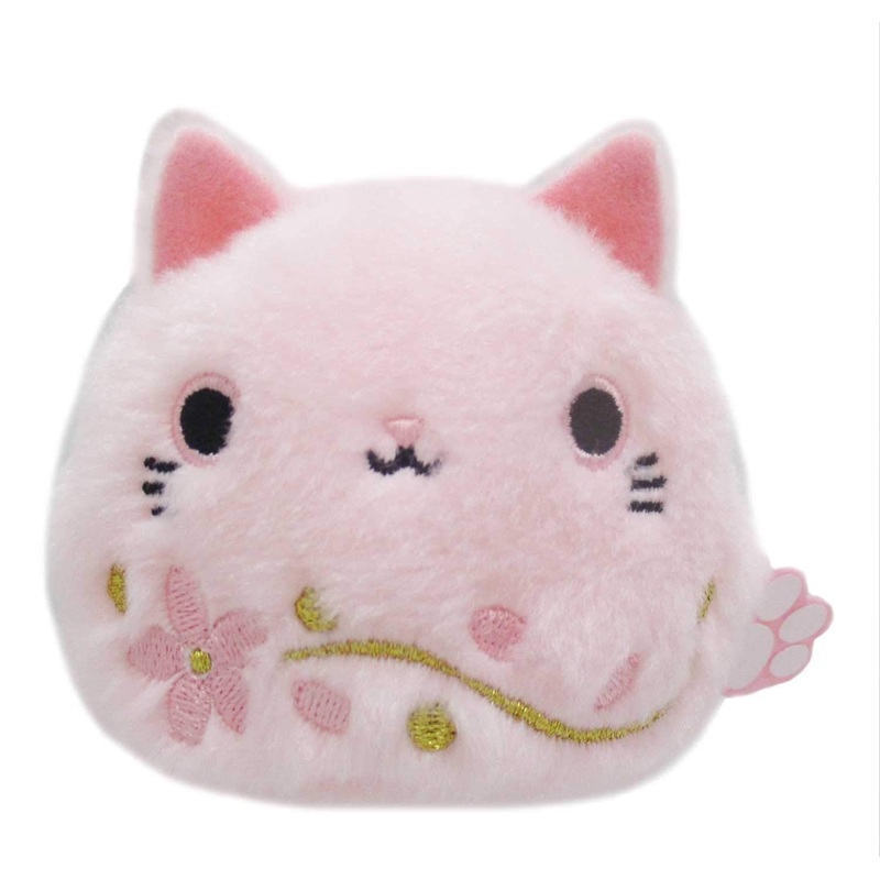 Sanei Boeki Plush Cat Dango Sakura W7.5xD6xH7cm
