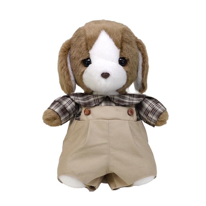 Sun Arrow Plush Check Shirt L K-9120 H38xW26xD27Cm