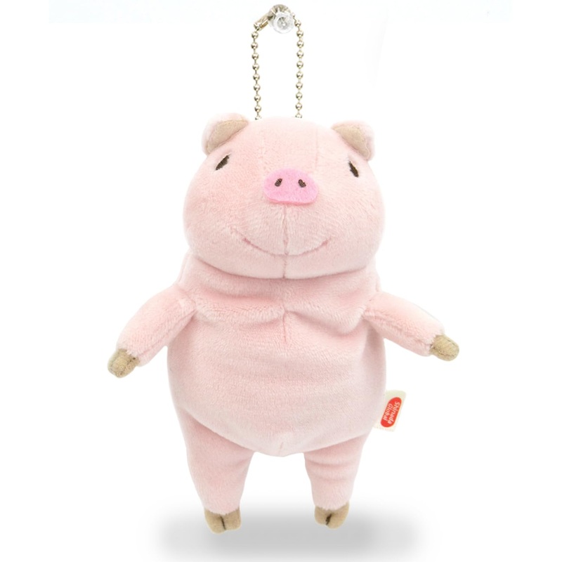 Shinada Global Mini Mochi Pig Plush Toy Pink 7x5x14cm - Mochi Series