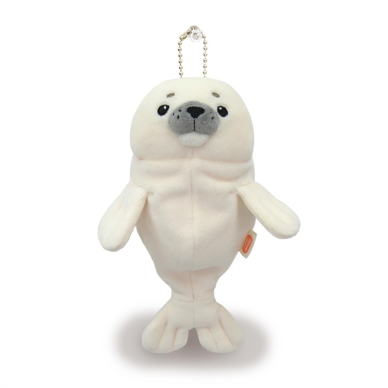 Shinada Global Mini Mochi Seal Stuffed Animal White 7x5x14 cm - Moaz-0088W