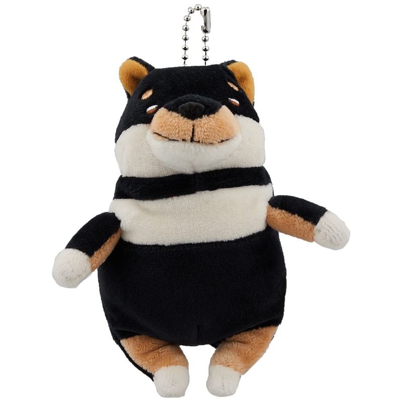 Shinada Global Mochi Inu Kuroshiba Mini Stuffed Animal Dog 7x5x14cm