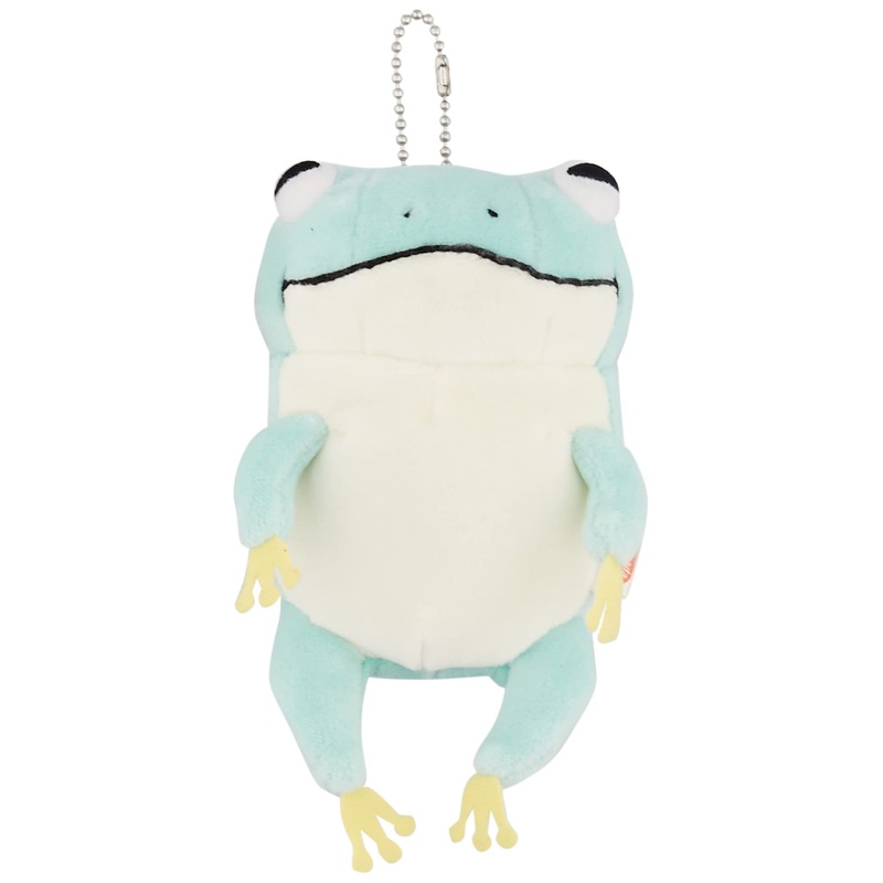 Shinada Global Mochi Series Mini Plush Frog 7x5x14cm - Mochikaeru Light Blue