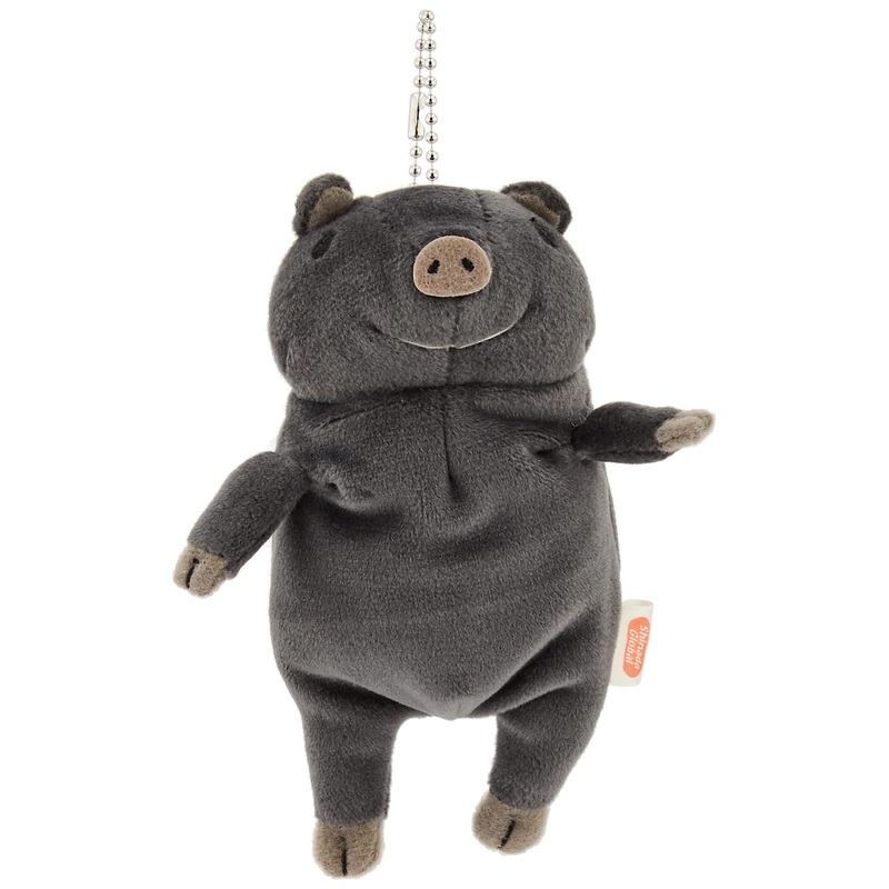 Shinada Global Mochi Series Mini Plush Pig Agu Black 7x5x14cm Size
