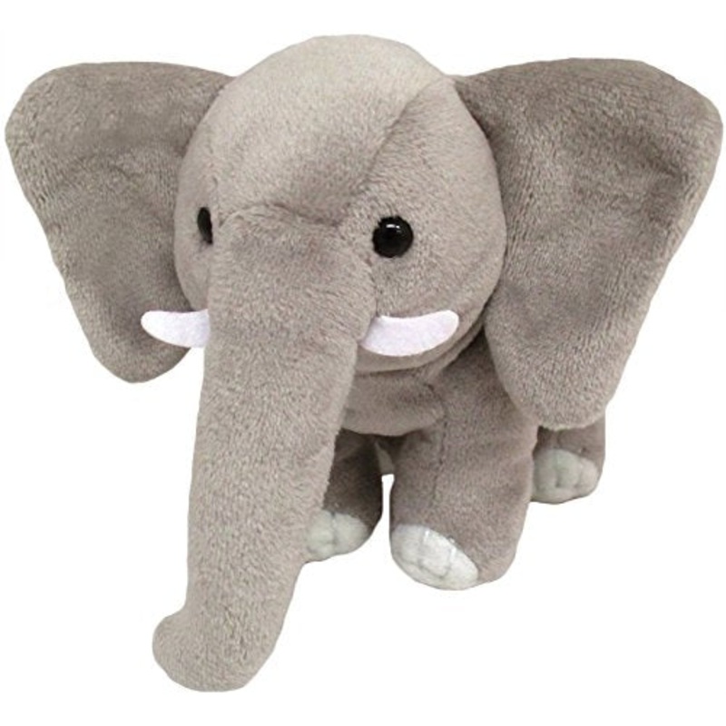 Sanei Boeki Jiggly Elephant Plush Toy 7.5 x 16 x 11.5 cm Soft Animal Stuffed Toy