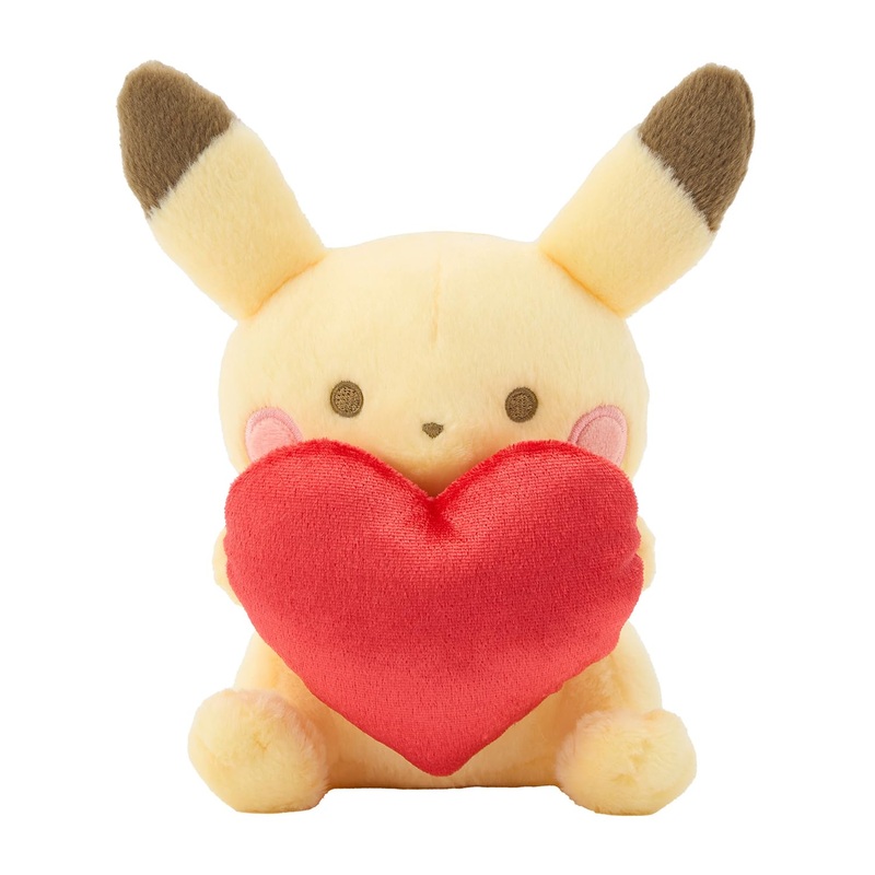 Pokemon Center Original With A Heart Pikachu Plush Doll Japan Official
