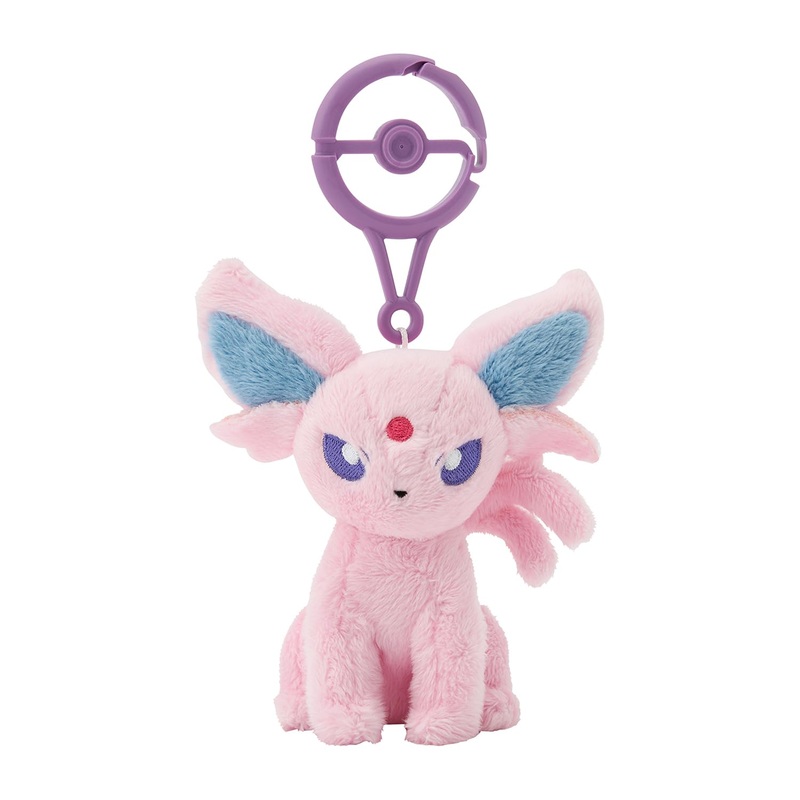 Pokemon Center Espeon Plush Mascot Keychain with Carabiner Japan Edition