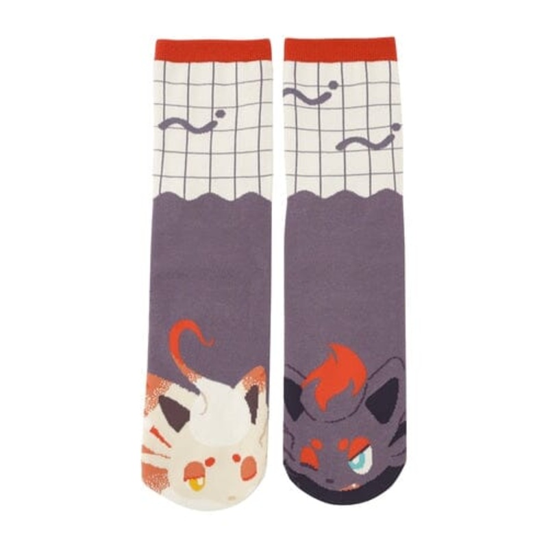 Zorua & Hisuian Zorua Middle Socks (25-27cm) - Nitamono Doushi (Look Alike) Pokmon!