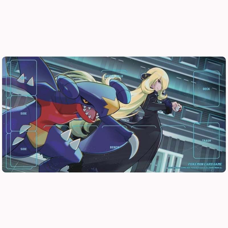 Rubber Playmat Cynthia & Garchomp - Pokmon Card Game