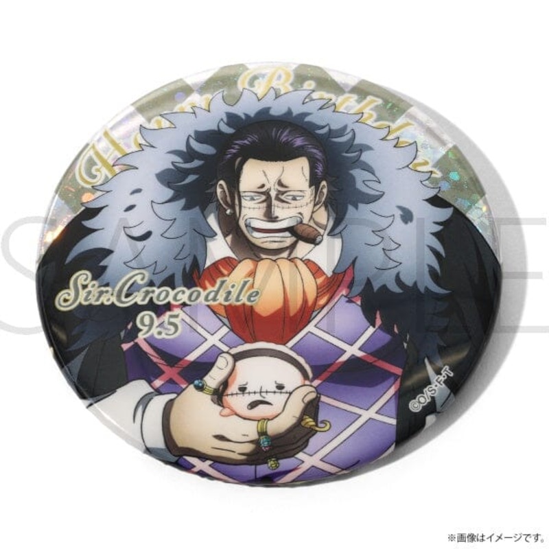 Sir Crocodile Birthday (9.5) Hologram Tin/Can Badge - ONE PIECE