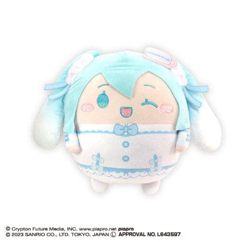 Hatsune Miku Fuwakororin Plush BIG E (Cinnamoroll Outfit) "Hatsune Miku x Cinnamoroll"