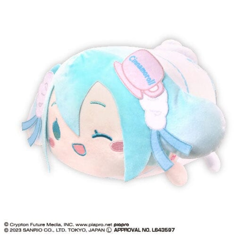 Hatsune Miku Potekoro Mascot Plush BIG E (Cinnamoroll Costume) "Hatsune Miku x Cinnamoroll"