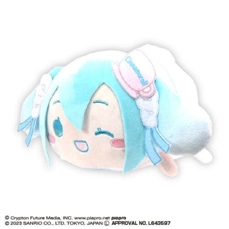 Hatsune Miku Potekoro Mascot Plush (Cinnamoroll Costume) Msize E "Hatsune Miku x Cinnamoroll"