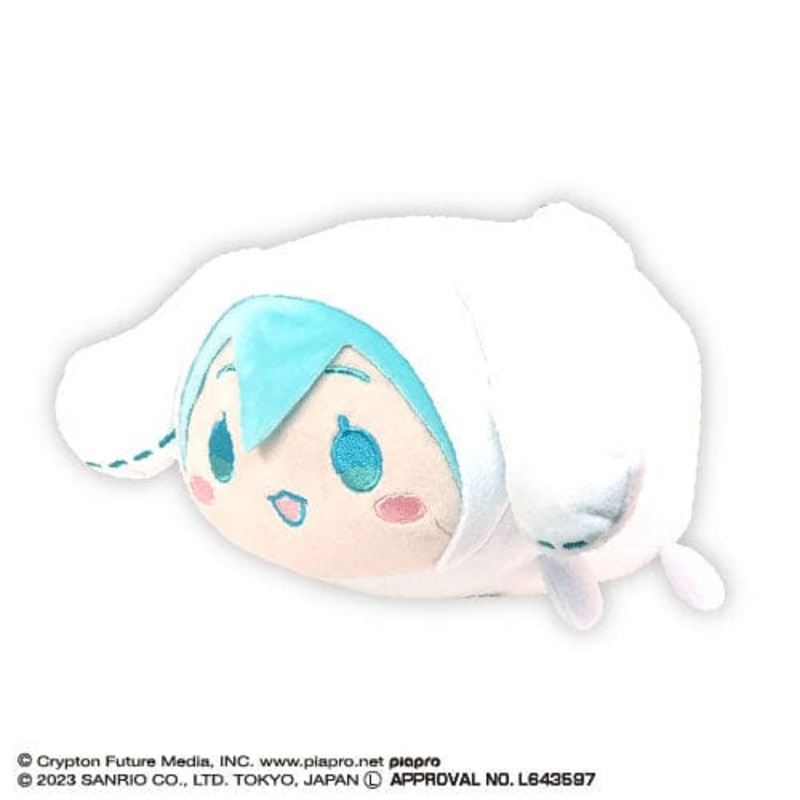 Hatsune Miku Potekoro Mascot Plush (Cinnamoroll Costume) Msize F "Hatsune Miku x Cinnamoroll"
