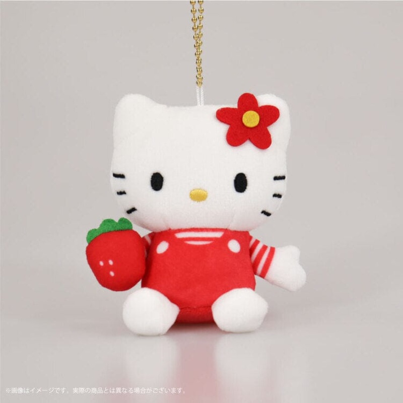 Hello Kitty Munyugurumi Mascot Strawberry - Sanrio Characters