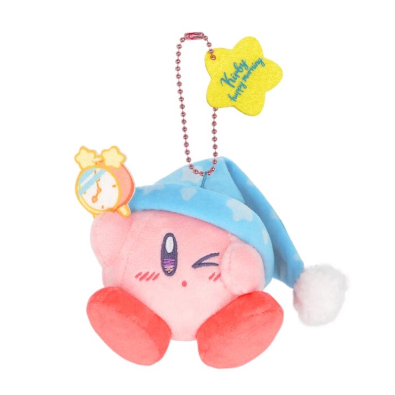 Kirby Mascot Plush Keychain KHM-03 Good Morning! - Kirby's Happy Morning