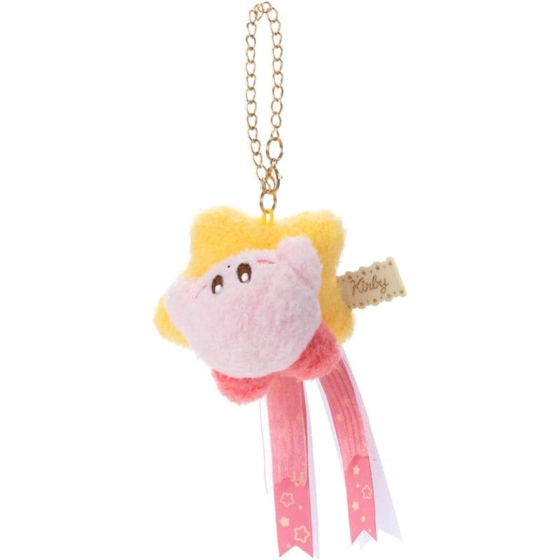 Kirby Mascot Plush Keychain Warp Star Strap Osumashi Warp Kirby - Kirby of the Stars