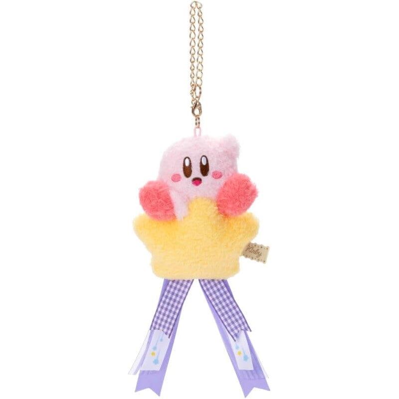 Kirby Mascot Plush Keychain Warp Star Strap Smiling Warp Kirby - Kirby of the Stars